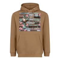 Toasted Coconut pray big worry small trust god Heavyweight Hoodie - MaliasSmallBusiness