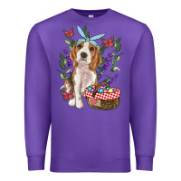 Purple easter beagle Premium Sweatshirt - RanaPortraitStore