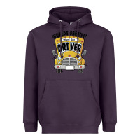 Plum worlds greatest school bus driver Heavyweight Hoodie - MaliasSmallBusiness