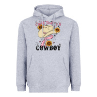 Heather Grey cupid find me a cowboy Heavyweight Hoodie - MaliasSmallBusiness