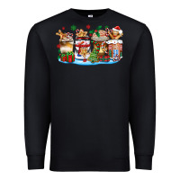 Black christmas cookie coffee cups Premium Sweatshirt - Zillion Design Studio