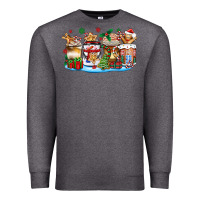 Charcoal Heather christmas cookie coffee cups Premium Sweatshirt - Zillion Design Studio