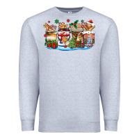 Heather Grey christmas cookie coffee cups Premium Sweatshirt - Zillion Design Studio