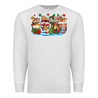 Oatmeal Heather christmas cookie coffee cups Premium Sweatshirt - Zillion Design Studio