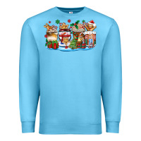 Ocean Blue christmas cookie coffee cups Premium Sweatshirt - Zillion Design Studio