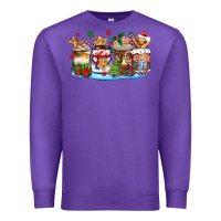 Purple christmas cookie coffee cups Premium Sweatshirt - Zillion Design Studio
