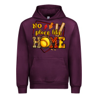 Mauve Wine no place like home softball Urban Hoodie - Jasminsmagicworld