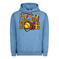 Pigment Pebble Blue no place like home softball Urban Hoodie - Jasminsmagicworld