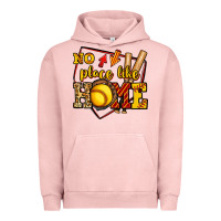 Pigment Salmon no place like home softball Urban Hoodie - Jasminsmagicworld