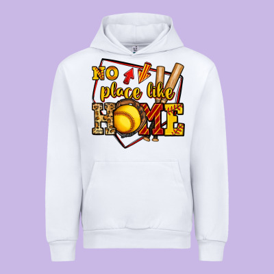 No Place Like Home Softball Urban Hoodie Designed By Jasminsmagicworld