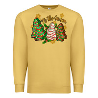 Antique Gold tis the season christmas cake Premium Sweatshirt - Zillion Design Studio