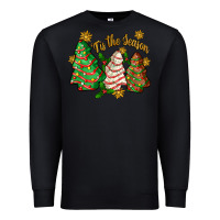 Black tis the season christmas cake Premium Sweatshirt - Zillion Design Studio