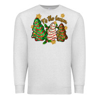 Oatmeal Heather tis the season christmas cake Premium Sweatshirt - Zillion Design Studio