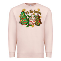 Pale Pink tis the season christmas cake Premium Sweatshirt - Zillion Design Studio