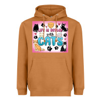 Meerkat life is better with cats Heavyweight Hoodie - MaliasSmallBusiness