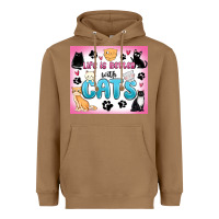 Toasted Coconut life is better with cats Heavyweight Hoodie - MaliasSmallBusiness