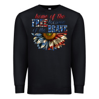 Black home of the free because of the brave sunflower bi Premium Sweatshirt - texasbilliewilder