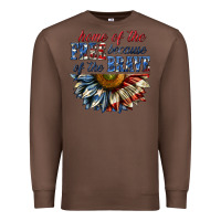 Chestnut home of the free because of the brave sunflower bi Premium Sweatshirt - texasbilliewilder