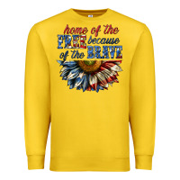 Lemon home of the free because of the brave sunflower bi Premium Sweatshirt - texasbilliewilder