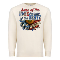 Sandshell home of the free because of the brave sunflower bi Premium Sweatshirt - texasbilliewilder