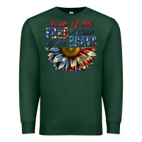 Sports Green home of the free because of the brave sunflower bi Premium Sweatshirt - texasbilliewilder
