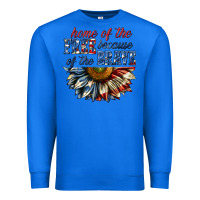 True Royal home of the free because of the brave sunflower bi Premium Sweatshirt - texasbilliewilder
