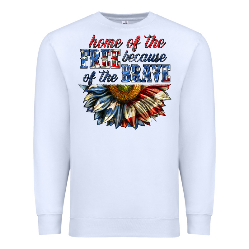Home Of The Free Because Of The Brave Sunflower Bi Premium Sweatshirt by texasbilliewilder | Teevron