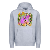 Heather Grey eyes leopard halloween patch Premium Hoodie - BundleAndBundleShop