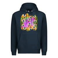 Navy eyes leopard halloween patch Premium Hoodie - BundleAndBundleShop