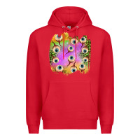 Red eyes leopard halloween patch Premium Hoodie - BundleAndBundleShop