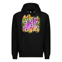 Black eyes leopard halloween patch Premium Hoodie - BundleAndBundleShop
