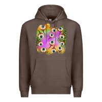 Coffee eyes leopard halloween patch Premium Hoodie - BundleAndBundleShop