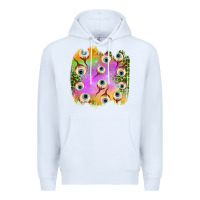 White eyes leopard halloween patch Premium Hoodie - BundleAndBundleShop