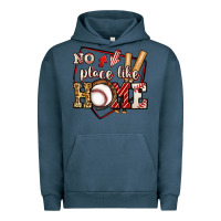 Pigment Midnight Navy no place like home baseball Urban Hoodie - Jasminsmagicworld