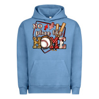 Pigment Pebble Blue no place like home baseball Urban Hoodie - Jasminsmagicworld