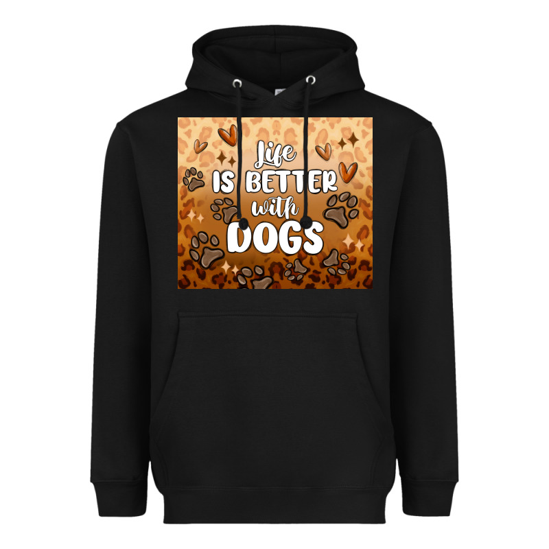 Life Is Better With Dogs Heavyweight Hoodie by MaliasSmallBusiness | Teevron