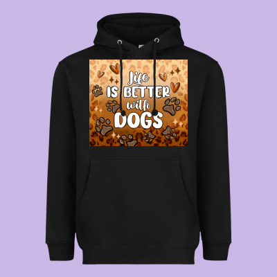 Heavyweight Hoodie life is better with dogs