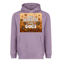 Lavender life is better with dogs Heavyweight Hoodie - MaliasSmallBusiness