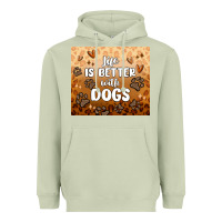 Matcha life is better with dogs Heavyweight Hoodie - MaliasSmallBusiness