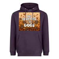 Plum life is better with dogs Heavyweight Hoodie - MaliasSmallBusiness