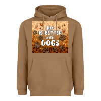 Toasted Coconut life is better with dogs Heavyweight Hoodie - MaliasSmallBusiness