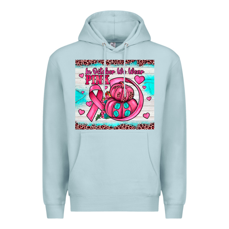 In October We Wear Pink Premium Hoodie by JahusDesignShop | Teevron