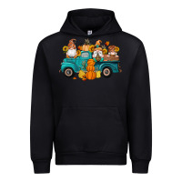 Black fall gnomes truck pumpkin sunflowers Urban Hoodie - Artiststas