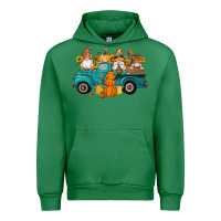Emerald fall gnomes truck pumpkin sunflowers Urban Hoodie - Artiststas