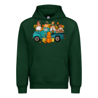 Forest Green fall gnomes truck pumpkin sunflowers Urban Hoodie - Artiststas