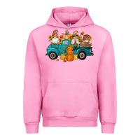 Fuchsia Pink fall gnomes truck pumpkin sunflowers Urban Hoodie - Artiststas