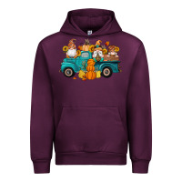 Mauve Wine fall gnomes truck pumpkin sunflowers Urban Hoodie - Artiststas