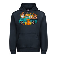 Navy fall gnomes truck pumpkin sunflowers Urban Hoodie - Artiststas