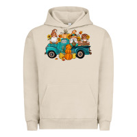 Pigment French Oak fall gnomes truck pumpkin sunflowers Urban Hoodie - Artiststas