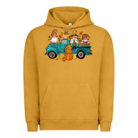 Pigment Peanut Butter fall gnomes truck pumpkin sunflowers Urban Hoodie - Artiststas